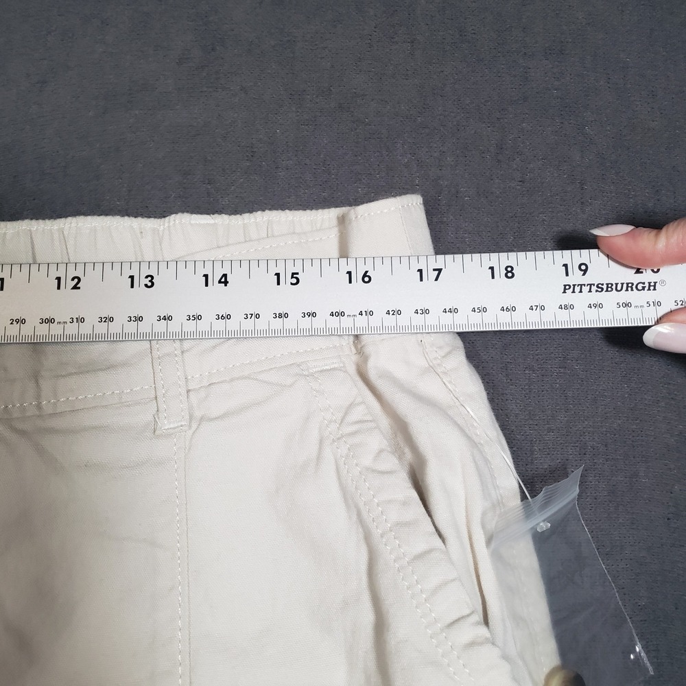 Sonoma Cargo Jogger Pants Womens 14 Beige Cotton Blend Utility Crop - Picture 9 of 10